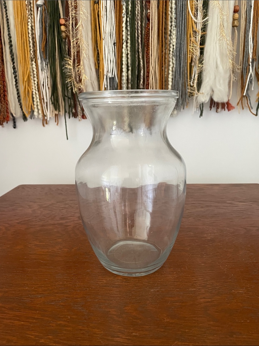 Clear glass vase medium size